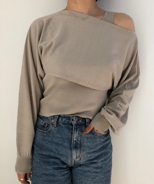 TODAYFUL シルキーアンサンブルニット　送料込み　美品 美品】TODAYFUL シルキーアンサンブルニット ベージュ FREE - メルカリ