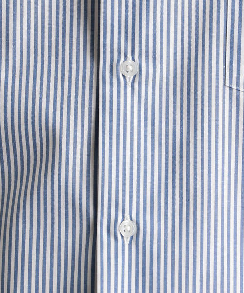 WORK TRIP OUTFITS GREEN LABEL RELAXING（ワークトリップアウトフィッツグリーンレーベル リラクシング）の「【WORK TRIP OUTFITS】ワイドカラー TC ロンドンストライプ シャツ＜スリムフィット＞（シャツ/ブラウス・メンズ・ネイビー/ケリー・36/38/40/41/42/37/43/39）」の5枚目の写真