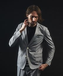 5351 POUR LES HOMMES | 【セットアップ対応】バーズアイ トリコット ノッチドラペル ジャケット(テーラードジャケット)