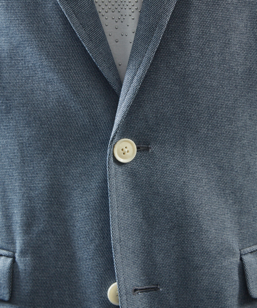 5351 POUR LES HOMMES(ゴーサンゴーイチプールオム)の「※【セットアップ対応】バーズアイ トリコット ノッチドラペル ジャケット(テーラードジャケット・メンズ・ライトグレー/ライトブルー・50/44/48/46)」の11枚目の写真