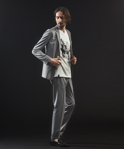 5351 POUR LES HOMMES(ゴーサンゴーイチプールオム)の「※【セットアップ対応】バーズアイ トリコット ノッチドラペル ジャケット(テーラードジャケット・メンズ・ライトグレー/ライトブルー・50/44/48/46)」の17枚目の写真
