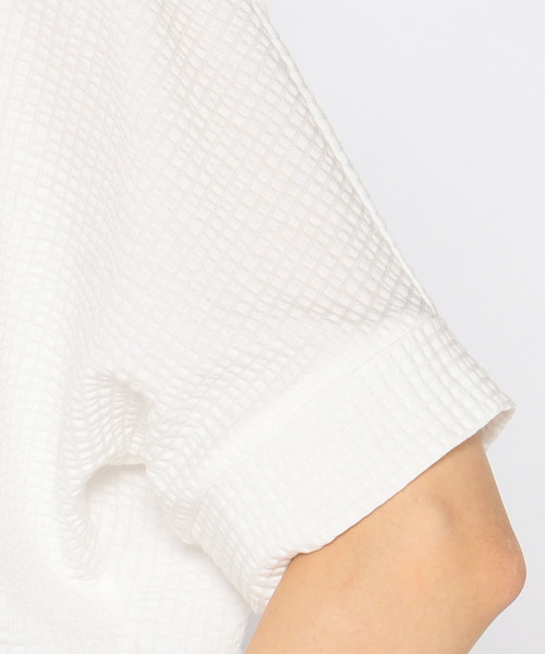 Petit Honfleur（プチオンフルール）の「【COOLER TOUCHシリーズ・Made in JAPAN】ドルマンスリーブプルオーバー（Tシャツ/カットソー・レディース・ホワイト/ブルー/サックスブルー・L size/M size）」の10枚目の写真