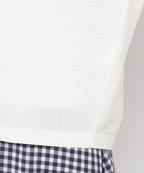 Petit Honfleur（プチオンフルール）の「【COOLER TOUCHシリーズ・Made in JAPAN】ドルマンスリーブプルオーバー（Tシャツ/カットソー・レディース・ホワイト/ブルー/サックスブルー・L size/M size）」の6枚目の写真