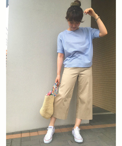 Petit Honfleur（プチオンフルール）の「【COOLER TOUCHシリーズ・Made in JAPAN】ドルマンスリーブプルオーバー（Tシャツ/カットソー・レディース・ホワイト/ブルー/サックスブルー・L size/M size）」の16枚目の写真