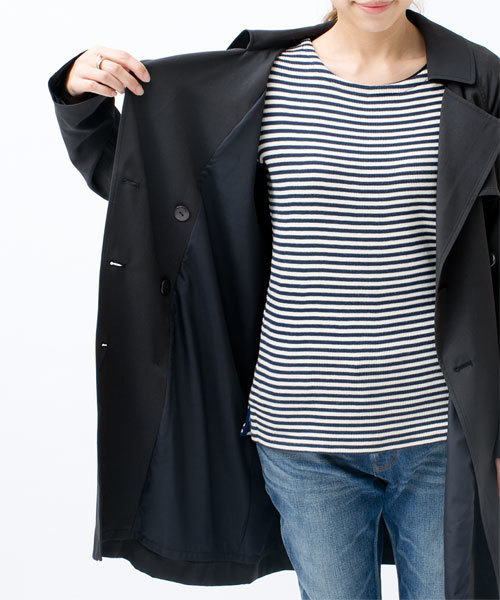 NANO universe（ナノユニバース）の「【MORE5月号掲載】テロトレンチコート（トレンチコート・レディース・ベージュ/ネイビー・38/36）」の8枚目の写真