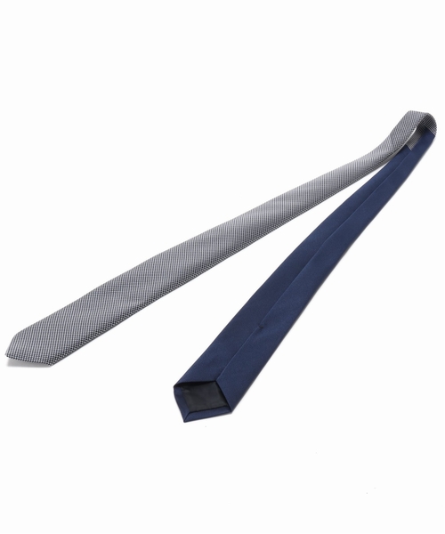 EDIFICE（エディフィス）の「ハウンドトゥース ウォッシャブル ツインタイ（ネクタイ・メンズ・ネイビー/ブルー系その他・FREE）」の6枚目の写真