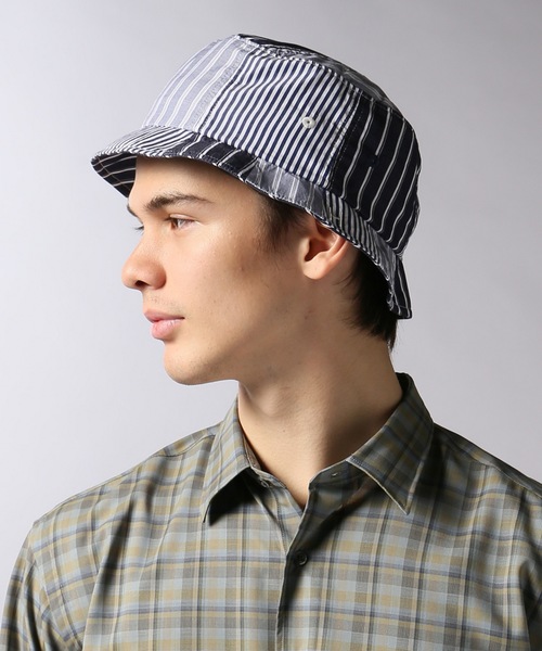EDIFICE（エディフィス）の「HICO×EDIFICE STRIPE BUCKET HAT（ハット・メンズ・ブラック/ネイビー/ブルー・FREE）」の5枚目の写真
