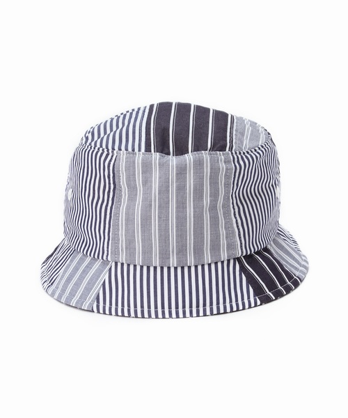 EDIFICE（エディフィス）の「HICO×EDIFICE STRIPE BUCKET HAT（ハット・メンズ・ブラック/ネイビー/ブルー・FREE）」の6枚目の写真