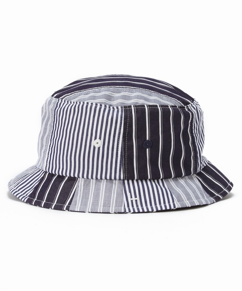 EDIFICE（エディフィス）の「HICO×EDIFICE STRIPE BUCKET HAT（ハット・メンズ・ブラック/ネイビー/ブルー・FREE）」の7枚目の写真