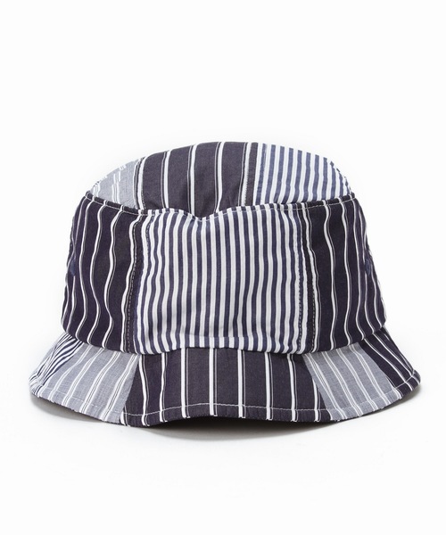 EDIFICE（エディフィス）の「HICO×EDIFICE STRIPE BUCKET HAT（ハット・メンズ・ブラック/ネイビー/ブルー・FREE）」の8枚目の写真