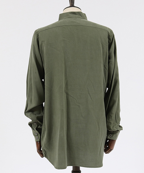 d3d5（ディースリーディーファイブ）の「ms3926-ノーカラーシャツ（シャツ/ブラウス・メンズ・グレー/カーキ・FREE）」の7枚目の写真