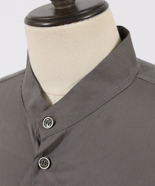 d3d5（ディースリーディーファイブ）の「ms3926-ノーカラーシャツ（シャツ/ブラウス・メンズ・グレー/カーキ・FREE）」の11枚目の写真
