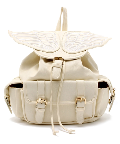 WEGO(ウィゴー)の「WEGO/フェザーリュック(バックパック/リュック・レディース・ブラック/ピンク/ホワイト・FREE)」の1枚目の写真