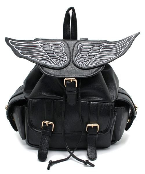 WEGO(ウィゴー)の「WEGO/フェザーリュック(バックパック/リュック・レディース・ブラック/ピンク/ホワイト・FREE)」の2枚目の写真