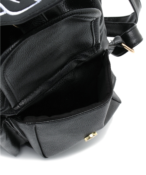 WEGO(ウィゴー)の「WEGO/フェザーリュック(バックパック/リュック・レディース・ブラック/ピンク/ホワイト・FREE)」の4枚目の写真