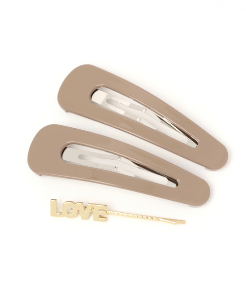 GLOBAL WORK（グローバルワーク）の「【キッズ】3SETヘアピン/849610（ヘアピン・キッズ・ダークブラウン/ベージュ/パープル系その他5・FREE）」の2枚目の写真