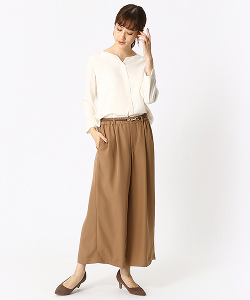 COMME CA ISM(コムサイズム)の「〈セットアップ/セットアイテム〉 ブラウス&パンツ(セットアップ・レディース・ブラック/ネイビー/ブラウン系その他・SMALL/MEDIUM/LARGE/X-LARGE)」の4枚目の写真