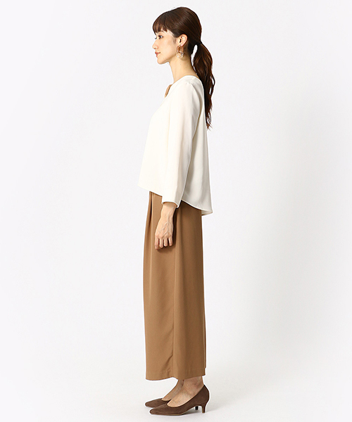 COMME CA ISM(コムサイズム)の「〈セットアップ/セットアイテム〉 ブラウス&パンツ(セットアップ・レディース・ブラック/ネイビー/ブラウン系その他・SMALL/MEDIUM/LARGE/X-LARGE)」の5枚目の写真
