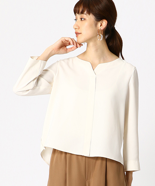 COMME CA ISM(コムサイズム)の「〈セットアップ/セットアイテム〉 ブラウス&パンツ(セットアップ・レディース・ブラック/ネイビー/ブラウン系その他・SMALL/MEDIUM/LARGE/X-LARGE)」の7枚目の写真
