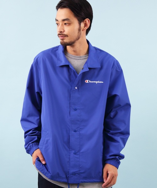 Champion(チャンピオン)の「Champion ロゴコーチジャケット(ナイロンジャケット)」|ブルー