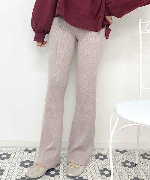 apres jour(アプレジュール)の「リブニットパンツ【ZOZOTOWN限定アイテム】(その他パンツ・レディース・ブラック/ダークブラウン/モカ/ライトベージュ・フリー)」の20枚目の写真