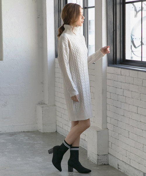 KOBE LETTUCE（コウベレタス）の「[ピンヒール/チャンキーヒール]ラインソックスブーツ（ブーツ・レディース・ブラック/ネイビー/ブラック系その他/ブルー系その他・LL/S/M/L）」の16枚目の写真