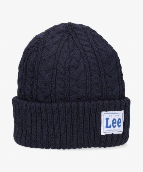 Lee（リー）の「【Lee】CABLE WATCH CAP ACRYLIC / 【リー】ケーブル　ワッチキャップ　アクリル　オーバーライド（ニットキャップ/ビーニー・メンズ・ホワイト/ブラック/ネイビー/グレー/ピンク/イエロー/ワイン/モスグリーン・57~59cm）」の5枚目の写真