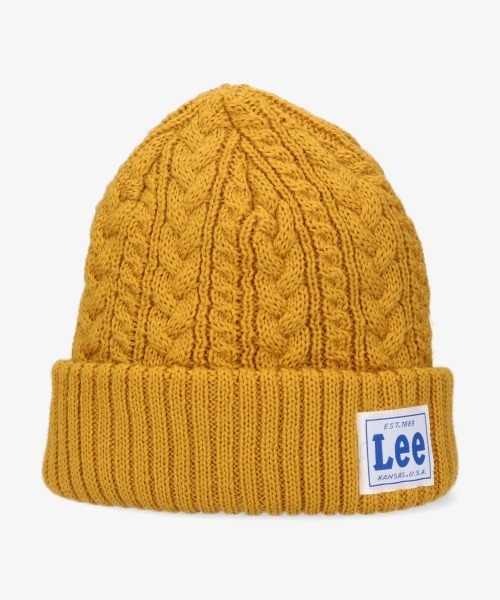 Lee（リー）の「【Lee】CABLE WATCH CAP ACRYLIC / 【リー】ケーブル　ワッチキャップ　アクリル　オーバーライド（ニットキャップ/ビーニー・メンズ・ホワイト/ブラック/ネイビー/グレー/ピンク/イエロー/ワイン/モスグリーン・57~59cm）」の6枚目の写真