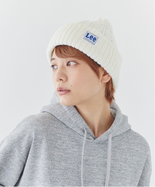 Lee（リー）の「【Lee】CABLE WATCH CAP ACRYLIC / 【リー】ケーブル　ワッチキャップ　アクリル　オーバーライド（ニットキャップ/ビーニー・メンズ・ホワイト/ブラック/ネイビー/グレー/ピンク/イエロー/ワイン/モスグリーン・57~59cm）」の9枚目の写真