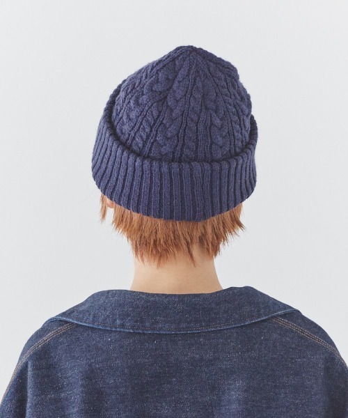 Lee（リー）の「【Lee】CABLE WATCH CAP ACRYLIC / 【リー】ケーブル　ワッチキャップ　アクリル　オーバーライド（ニットキャップ/ビーニー・メンズ・ホワイト/ブラック/ネイビー/グレー/ピンク/イエロー/ワイン/モスグリーン・57~59cm）」の15枚目の写真