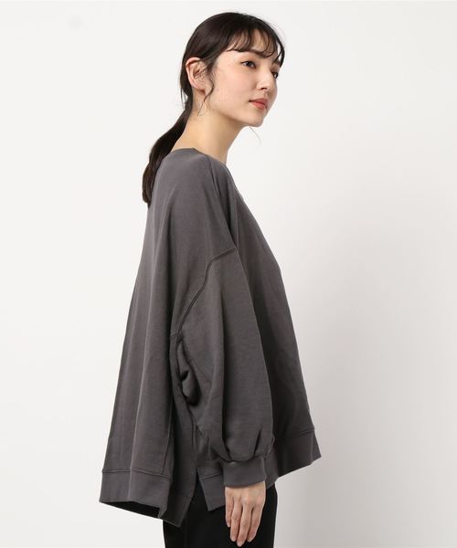 miniyu(ミニュウ)の「裏毛ビッグサイズPO(ag)(スウェット・レディース・チャコールグレー/グレー・2)」の3枚目の写真