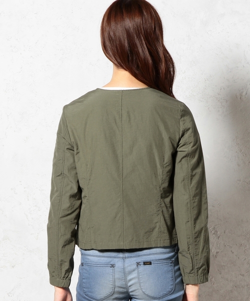 green label relaxing（グリーンレーベルリラクシング）の「GT HandWashable ダンプブルゾン ◆（ブルゾン・レディース・ダークグリーン/コバルトブルー・36/40/38）」の16枚目の写真