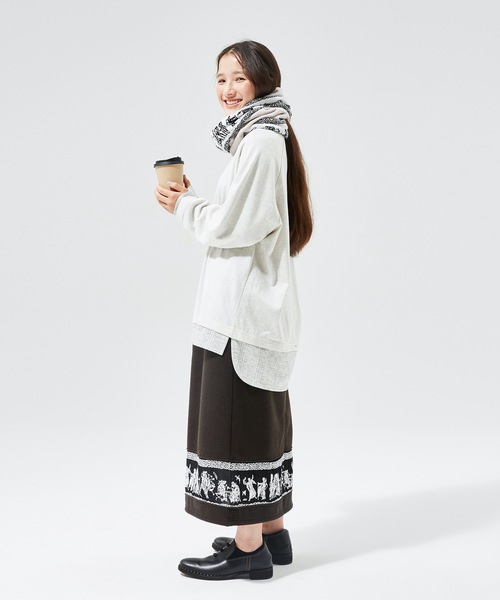 ストラマ ＊ MURAL JQ SKIRT  メルトンニット スカート ストラマ ＊ MURAL JQ SKIRT メルトンニット スカート