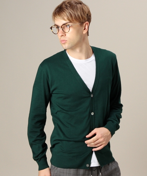 BEAUTY&YOUTH UNITED ARROWS(ビューティーアンドユースユナイテッドアローズ)の「BY スーピマ コットン Vカーディガン ◆(カーディガン/ボレロ・メンズ・グレー/ダークグリーン/ネイビー・SMALL/MEDIUM/LARGE/X-LARGE)」の2枚目の写真