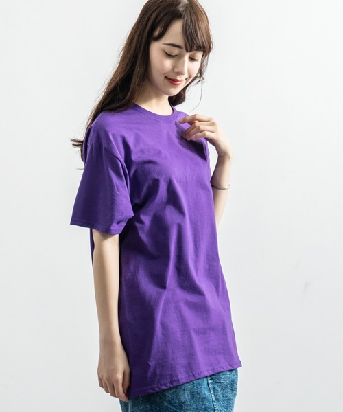 FRUIT OF THE LOOM(フルーツオブザルーム)の「FRUIT OF THE LOOM フルーツオブザルーム 半袖Tシャツ(Tシャツ/カットソー・メンズ・ブラウン/パープル/ラベンダー/杢グレー/ブルー/ヘザーチャコール/ワイン/カーキ/グリーン/ブラック/ネイビー/ホワイト/ライトベージュ/オレンジ/ライトブルー/イエロー/チャコール/レッド/アッシュ・L/M/S/XL)」の15枚目の写真