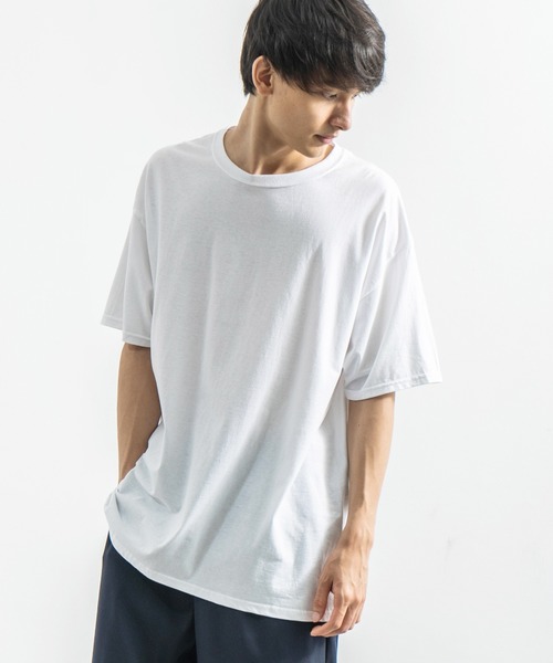 FRUIT OF THE LOOM(フルーツオブザルーム)の「FRUIT OF THE LOOM フルーツオブザルーム 半袖Tシャツ(Tシャツ/カットソー・メンズ・ブラウン/パープル/ラベンダー/杢グレー/ブルー/ヘザーチャコール/ワイン/カーキ/グリーン/ブラック/ネイビー/ホワイト/ライトベージュ/オレンジ/ライトブルー/イエロー/チャコール/レッド/アッシュ・L/M/S/XL)」の3枚目の写真