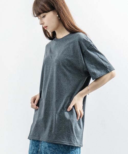 FRUIT OF THE LOOM(フルーツオブザルーム)の「FRUIT OF THE LOOM フルーツオブザルーム 半袖Tシャツ(Tシャツ/カットソー・メンズ・ブラウン/パープル/ラベンダー/杢グレー/ブルー/ヘザーチャコール/ワイン/カーキ/グリーン/ブラック/ネイビー/ホワイト/ライトベージュ/オレンジ/ライトブルー/イエロー/チャコール/レッド/アッシュ・L/M/S/XL)」の5枚目の写真