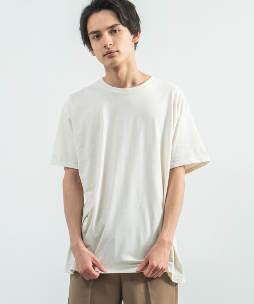 FRUIT OF THE LOOM(フルーツオブザルーム)の「FRUIT OF THE LOOM フルーツオブザルーム 半袖Tシャツ(Tシャツ/カットソー・メンズ・ブラウン/パープル/ラベンダー/杢グレー/ブルー/ヘザーチャコール/ワイン/カーキ/グリーン/ブラック/ネイビー/ホワイト/ライトベージュ/オレンジ/ライトブルー/イエロー/チャコール/レッド/アッシュ・L/M/S/XL)」の9枚目の写真