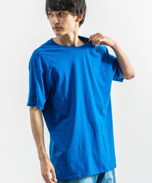 FRUIT OF THE LOOM(フルーツオブザルーム)の「FRUIT OF THE LOOM フルーツオブザルーム 半袖Tシャツ(Tシャツ/カットソー・メンズ・ブラウン/パープル/ラベンダー/杢グレー/ブルー/ヘザーチャコール/ワイン/カーキ/グリーン/ブラック/ネイビー/ホワイト/ライトベージュ/オレンジ/ライトブルー/イエロー/チャコール/レッド/アッシュ・L/M/S/XL)」の14枚目の写真