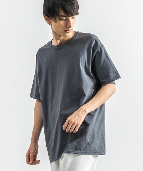 FRUIT OF THE LOOM(フルーツオブザルーム)の「FRUIT OF THE LOOM フルーツオブザルーム 半袖Tシャツ(Tシャツ/カットソー・メンズ・ブラウン/パープル/ラベンダー/杢グレー/ブルー/ヘザーチャコール/ワイン/カーキ/グリーン/ブラック/ネイビー/ホワイト/ライトベージュ/オレンジ/ライトブルー/イエロー/チャコール/レッド/アッシュ・L/M/S/XL)」の7枚目の写真