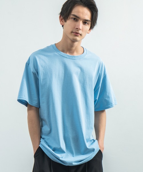FRUIT OF THE LOOM(フルーツオブザルーム)の「FRUIT OF THE LOOM フルーツオブザルーム 半袖Tシャツ(Tシャツ/カットソー・メンズ・ブラウン/パープル/ラベンダー/杢グレー/ブルー/ヘザーチャコール/ワイン/カーキ/グリーン/ブラック/ネイビー/ホワイト/ライトベージュ/オレンジ/ライトブルー/イエロー/チャコール/レッド/アッシュ・L/M/S/XL)」の12枚目の写真