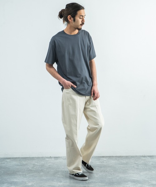 FRUIT OF THE LOOM(フルーツオブザルーム)の「FRUIT OF THE LOOM フルーツオブザルーム 半袖Tシャツ(Tシャツ/カットソー・メンズ・ブラウン/パープル/ラベンダー/杢グレー/ブルー/ヘザーチャコール/ワイン/カーキ/グリーン/ブラック/ネイビー/ホワイト/ライトベージュ/オレンジ/ライトブルー/イエロー/チャコール/レッド/アッシュ・L/M/S/XL)」の21枚目の写真