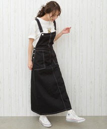 SpRay | 【WEB限定】配色ステッチジャンパースカート(ワンピース)