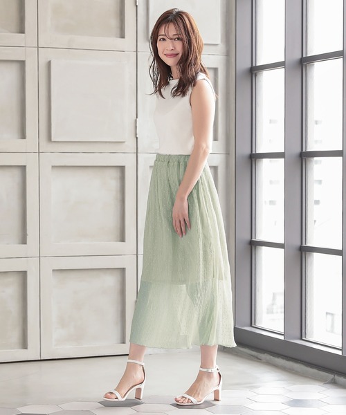 KOBE LETTUCE(コウベレタス)の「ドットチュールプリーツスカート(スカート・レディース・パープル系その他/グリーン系その他/ブラック・FREE)」の13枚目の写真