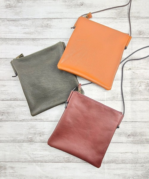 BICASH（ビカーシ）の「レザーサコッシュ/#HG-016（ショルダーバッグ・メンズ・カーキ/ボルドー/ウッド/ブラック/ブラウン/ダークブラウン/キャメル・FREE）」の15枚目の写真