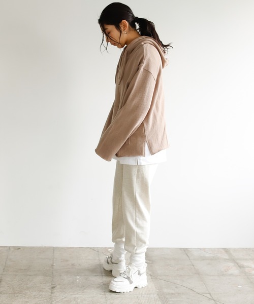 Auntie Rosa Holiday（アンティローザホリデー）の「ループスウェットメキシカンパーカ（パーカー・レディース・モカ/ナチュラル/ライトパープル・FREE）」の17枚目の写真