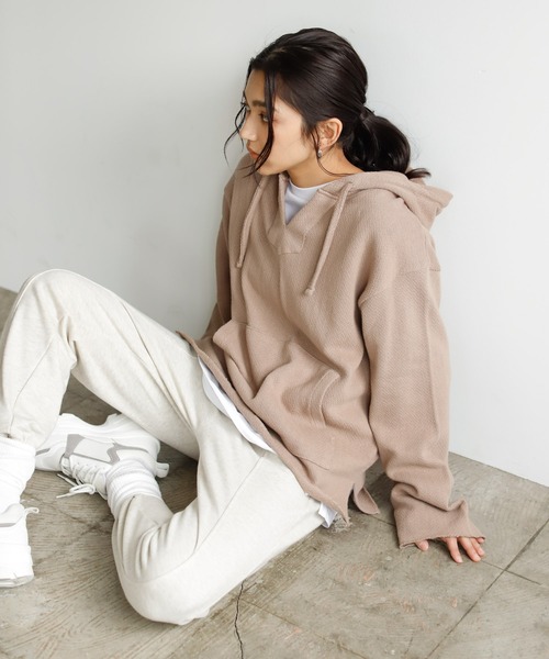 Auntie Rosa Holiday（アンティローザホリデー）の「ループスウェットメキシカンパーカ（パーカー・レディース・モカ/ナチュラル/ライトパープル・FREE）」の22枚目の写真