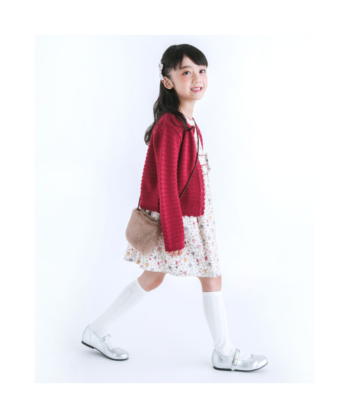Tartine et Chocolat(タルティーヌエショコラ)の「Tartine et Chocolat/ファー もこもこ フェミニン シンプル 無地 ショルダーバッグ ポシェット バッグ 女の子(ショルダーバッグ・キッズ・グレー/ベージュ/オフホワイト・ONESIZE)」の5枚目の写真