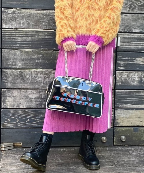 Candy Stripper（キャンディストリッパー）の「CANDY FIRE LOGO バッグ（ハンドバッグ・レディース・ブラック/レッド・FREE）」の2枚目の写真