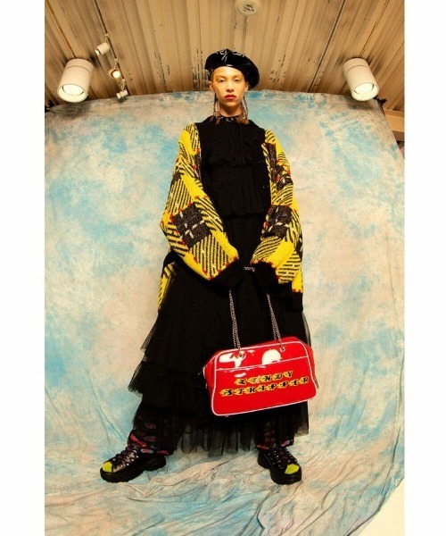 Candy Stripper（キャンディストリッパー）の「CANDY FIRE LOGO バッグ（ハンドバッグ・レディース・ブラック/レッド・FREE）」の7枚目の写真